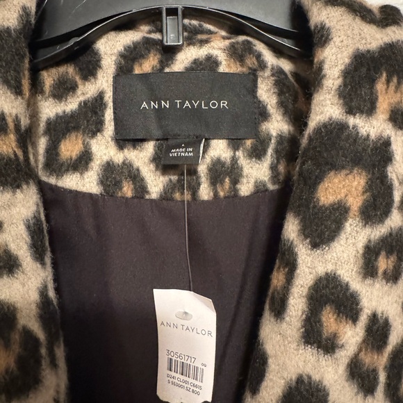 Ann Taylor leopard print pea coat - Picture 3 of 4